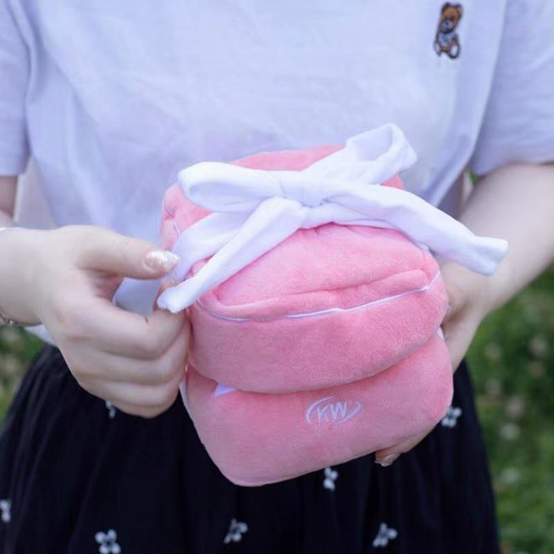 Cute Ring Box Plush Toy Heart Shape Diamond Ring Case Couple Mysterious Surprise Box Memory Wedding Valentine'S Day Gift Present