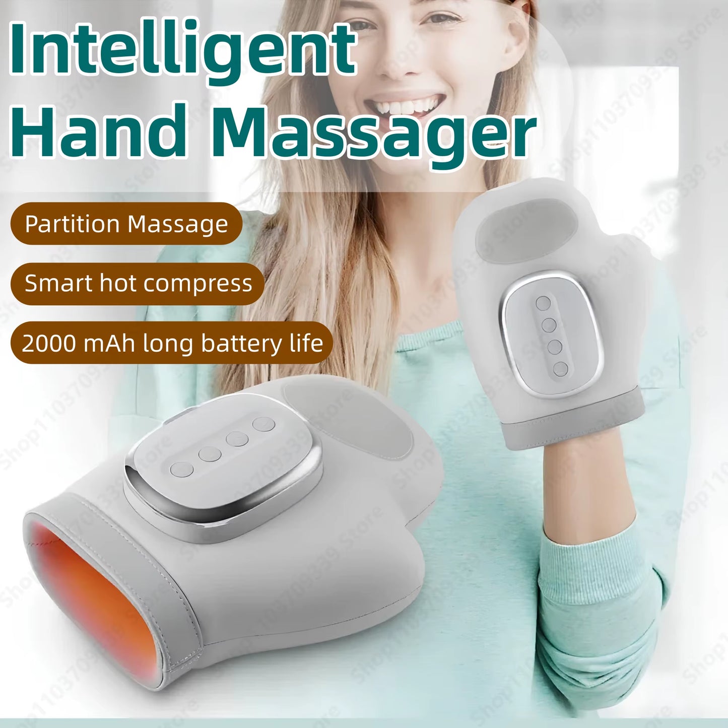 Intelligent Hand Massager with Heat Compression Therapy, Pain Relief Glove, Arthritis & Wrist Carpal Tunnel Neuropathy Circulat
