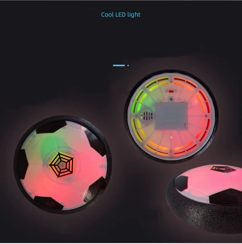 Soccer Kids Toy USB Rechargeable Hover Ball Colored LED Lights for Kid Gifts Gliding Air Cushion Floating Kids Soccer Game