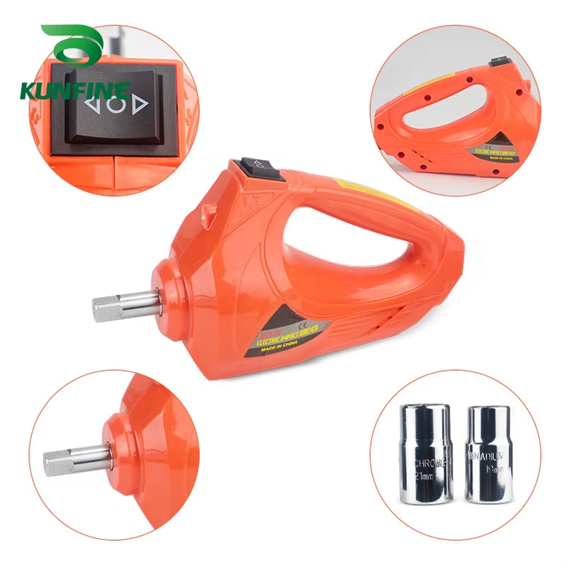 12V 5Ton Car Electric Tire Lifting Car Jacks Hydraulic Air Infatable Car Floor Jack with Impact Wrench and Tire Gauge Air Pump